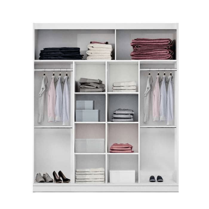 Wardrobe Rome 203 White Sliding Wardrobes Home Centre Direct 