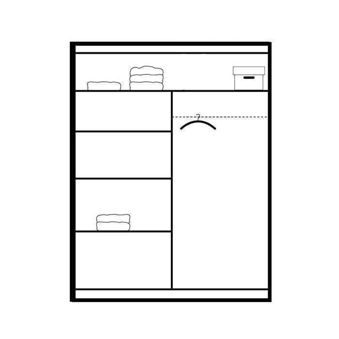 Wardrobe Rome 180 White Sliding Wardrobes Home Centre Direct 