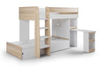 Eclipse Bunk Bed - Scandinavian Oak & White Bunk Beds Julian Bowen V2 