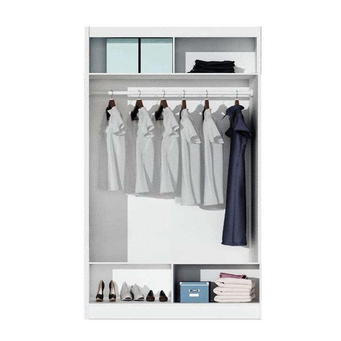 Wardrobe Rome 120 White Sliding Wardrobes Home Centre Direct 