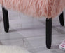 Heavy Shag Faux Sheepskin Tub Chair-Pink Chair Derrys 