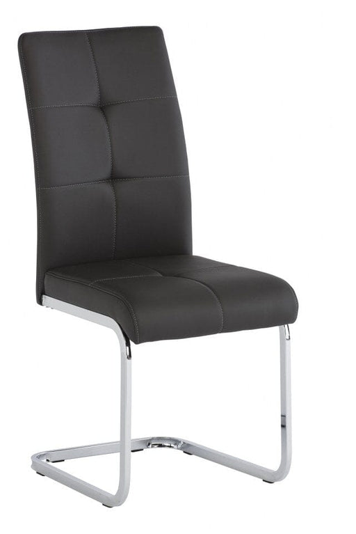 AKRON PU DINING CHAIR - CHARCOAL GREY Dining Chair supplier 120 