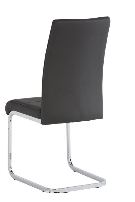 AKRON PU DINING CHAIR - CHARCOAL GREY Dining Chair supplier 120 