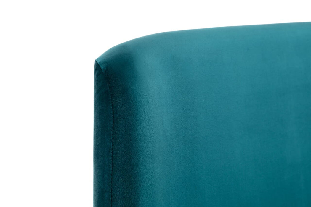 Frida Curved Velvet Bed Frame 135Cm - Teal Bed frames Julian Bowen V2 