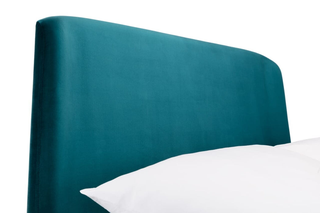 Frida Curved Velvet Bed Frame 135Cm - Teal Bed frames Julian Bowen V2 