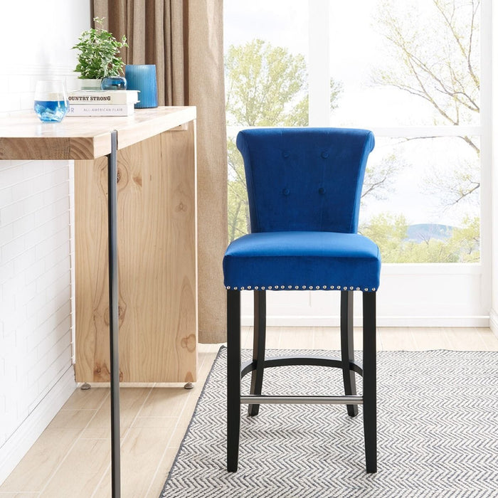 Knocker Back Breakfast Bar Stool - Royal Blue Breakfast Barstools Derrys 