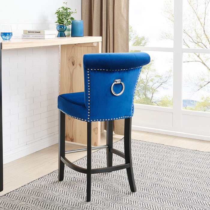 Knocker Back Breakfast Bar Stool - Royal Blue Breakfast Barstools Derrys 