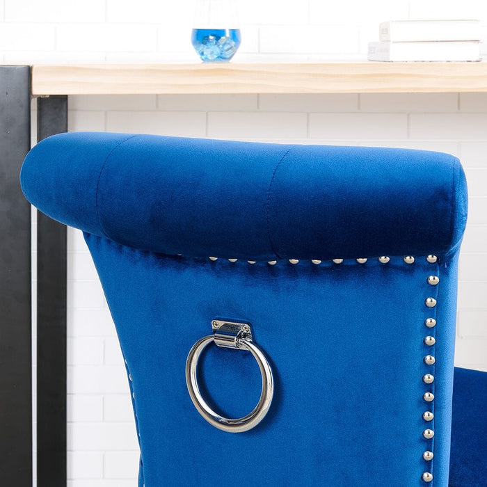 Knocker Back Breakfast Bar Stool - Royal Blue Breakfast Barstools Derrys 