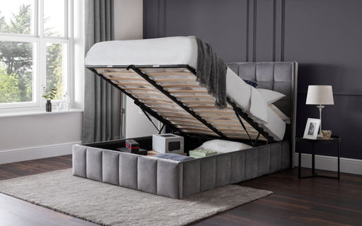 GATSBY STORAGE OTTOMAN BED 150CM - LIGHT GREY Bed frames Home Centre Direct 