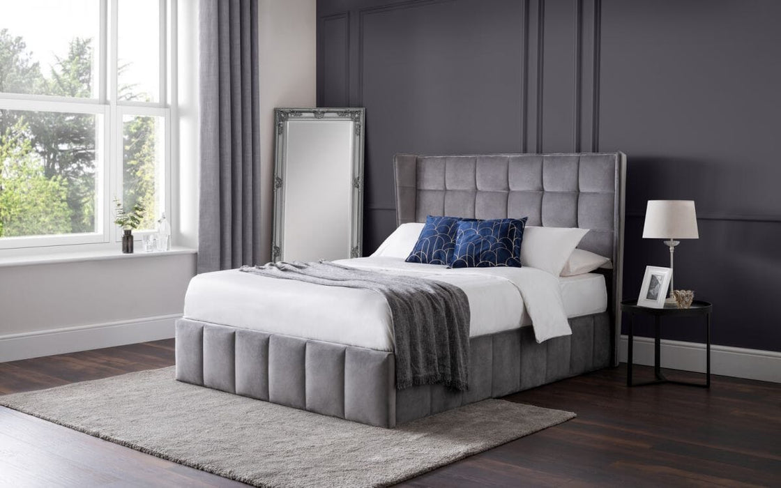 GATSBY STORAGE OTTOMAN BED 150CM - LIGHT GREY Bed frames Home Centre Direct 