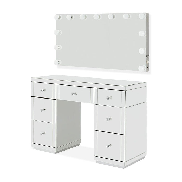 Hollywood Glass Dresser & Tabletop Mirror with Bluetooth Speaker Dressing Tables Derrys 