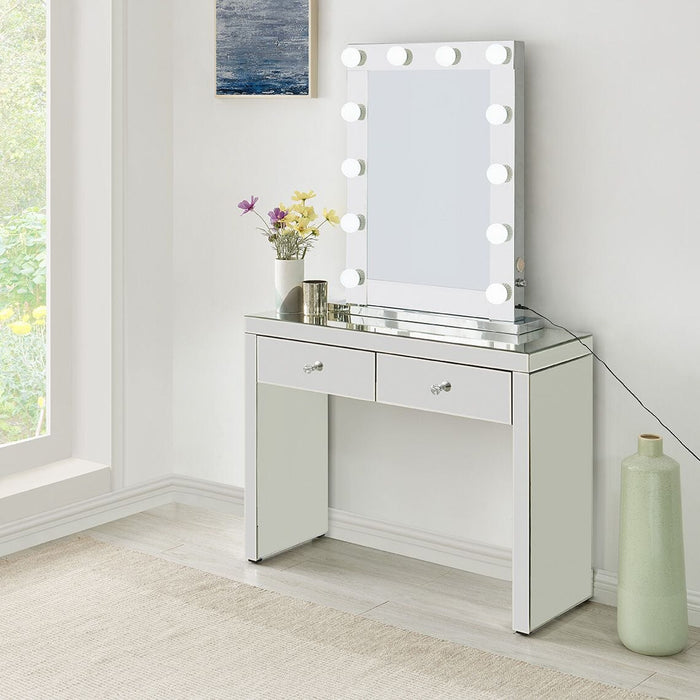 Hollywood Glass Console & Desktop Mirror with Bluetooth Speaker Console & Mirror Sets Derrys 