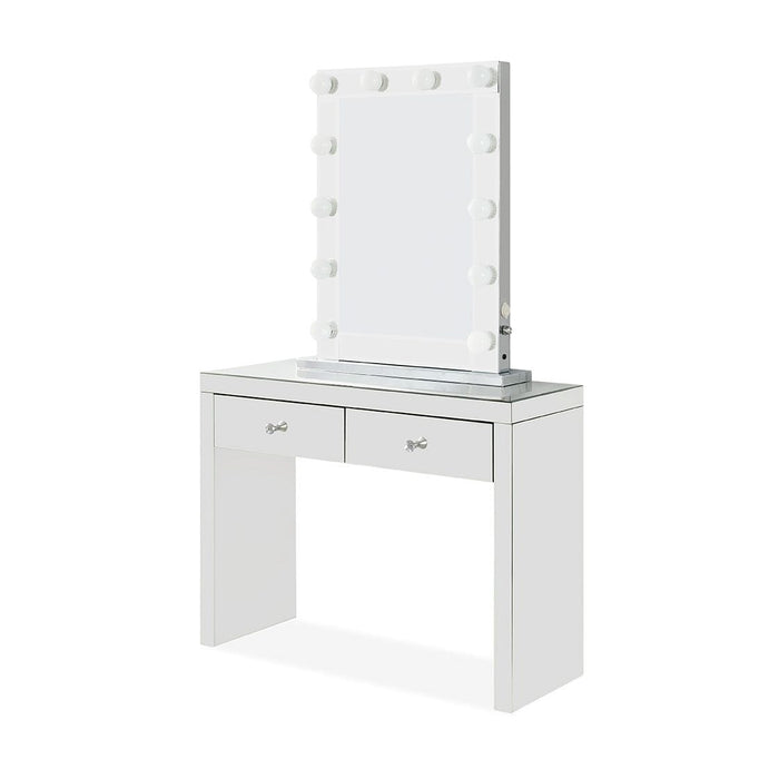 Hollywood Glass Console & Desktop Mirror with Bluetooth Speaker Console & Mirror Sets Derrys 