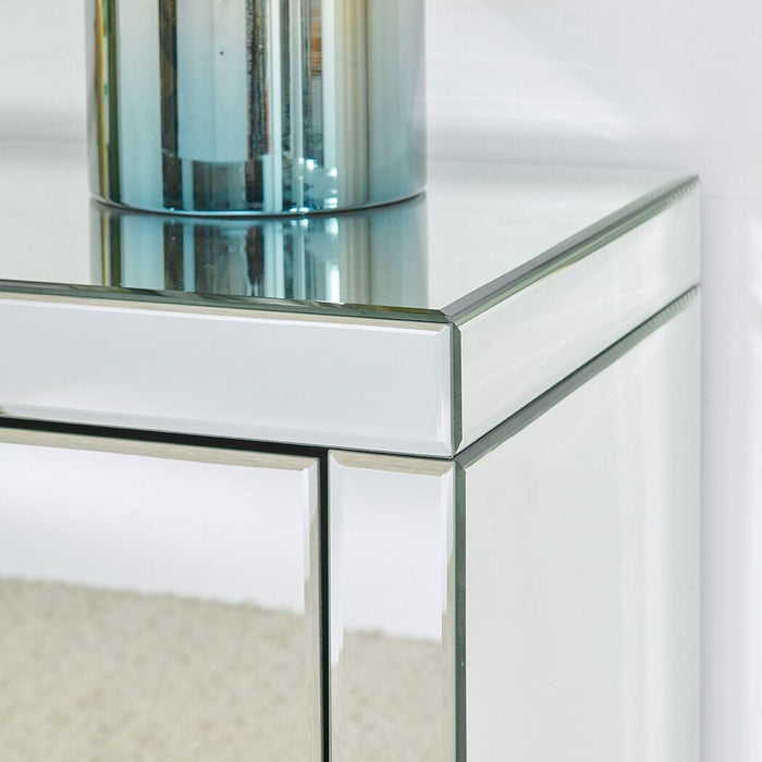 Hollywood Glass Console & Desktop Mirror with Bluetooth Speaker Console & Mirror Sets Derrys 