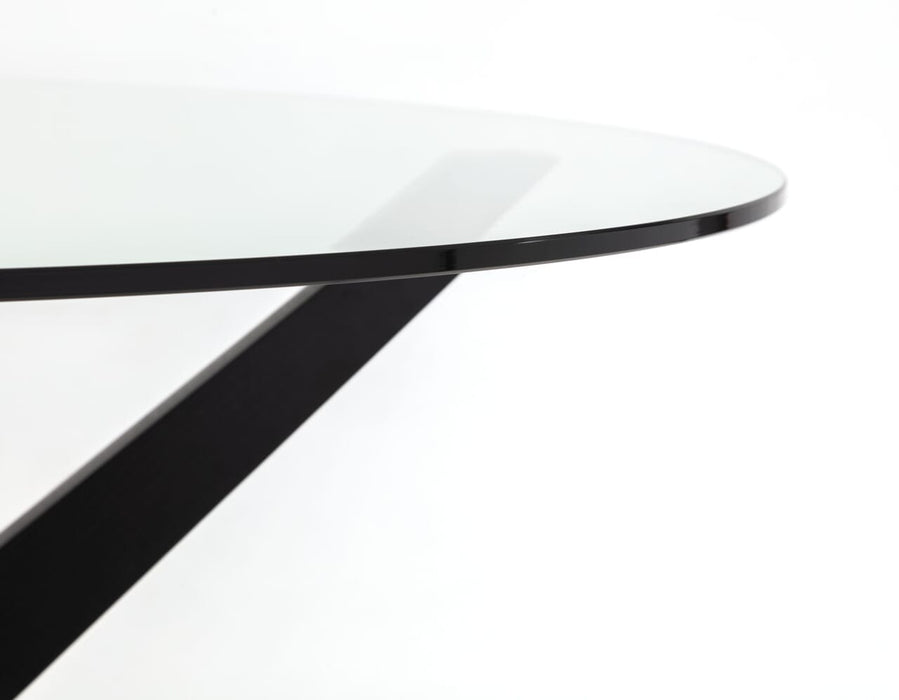 Hayden Round Glass 120Cm Table Dining Tables Julian Bowen V2 