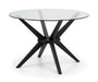 Hayden Round Glass 120Cm Table Dining Tables Julian Bowen V2 