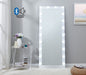 Hollywood Floor Mirror White with Bluetooth Speaker Mirror Derrys 