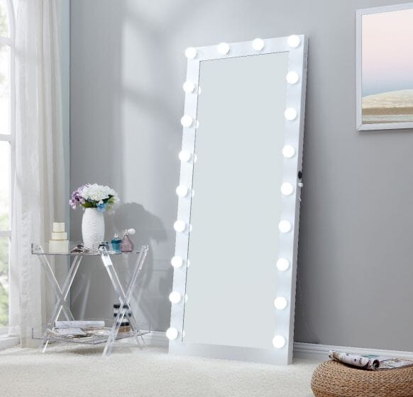 Hollywood Floor Mirror White Mirror Derrys 