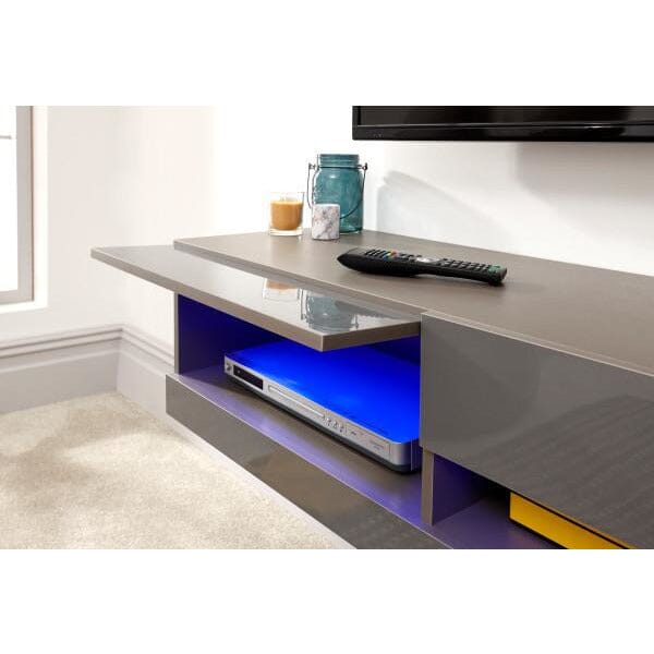 Galicia 120cm Wall Tv Unit With LED Grey TV Unit GW 