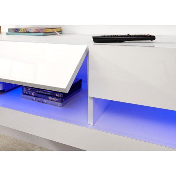 Galicia 180cm Wall Tv Unit With LED White TV Unit GW 