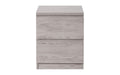 Jupiter 2 Drawer Bedside - Grey Oak Bedside Tables Julian Bowen V2 