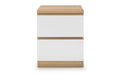 Jupiter 2 Drawer Bedside - White/Oak Bedside Tables Julian Bowen V2 