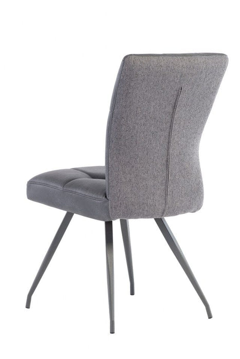 TYLER DINING CHAIR - GREY PU/GREY FABRIC Dining Chair supplier 120 