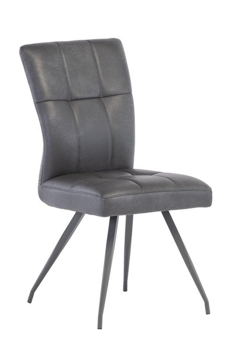 TYLER DINING CHAIR - GREY PU/GREY FABRIC Dining Chair supplier 120 