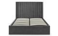 Langham Scalloped Headboard Storage Bed Frame 150Cm - Grey Bed Frames Julian Bowen V2 