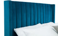 Langham Scalloped Headboard Storage Bed Frame 135Cm - Teal Bed Frames Julian Bowen V2 