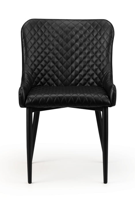 Luxe Faux Leather Dining Chair Black Dining Chairs Julian Bowen V2 