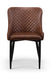 Luxe Faux Leather Dining Chair Brown Dining Chairs Julian Bowen V2 