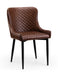 Luxe Faux Leather Dining Chair Brown Dining Chairs Julian Bowen V2 