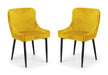 Luxe Velvet Dining Chair - Mustard (2 Per Box) Dining Chairs Julian Bowen V2 