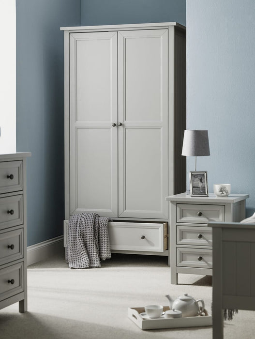 Maine 2 Door Combination Wardrobe - Dove Grey Wardrobe Julian Bowen V2 