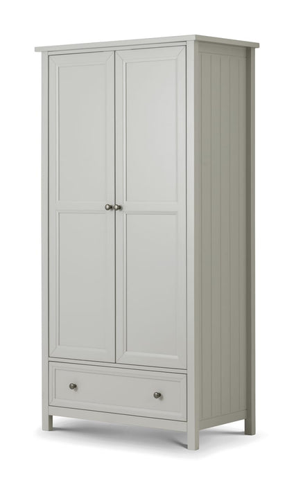 Maine 2 Door Combination Wardrobe - Dove Grey Wardrobe Julian Bowen V2 