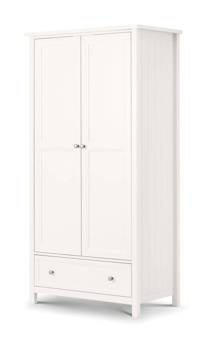 Maine 2 Door Combination Wardrobe - Surf White Wardrobe Julian Bowen V2 