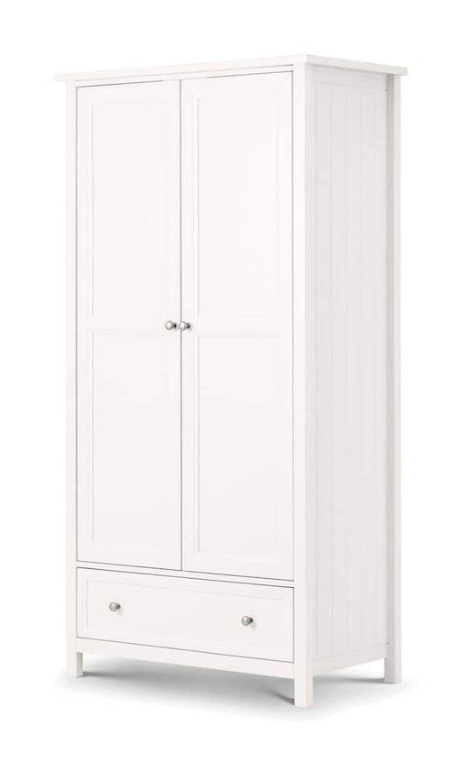 Maine 2 Door Combination Wardrobe - Surf White Wardrobe Julian Bowen V2 