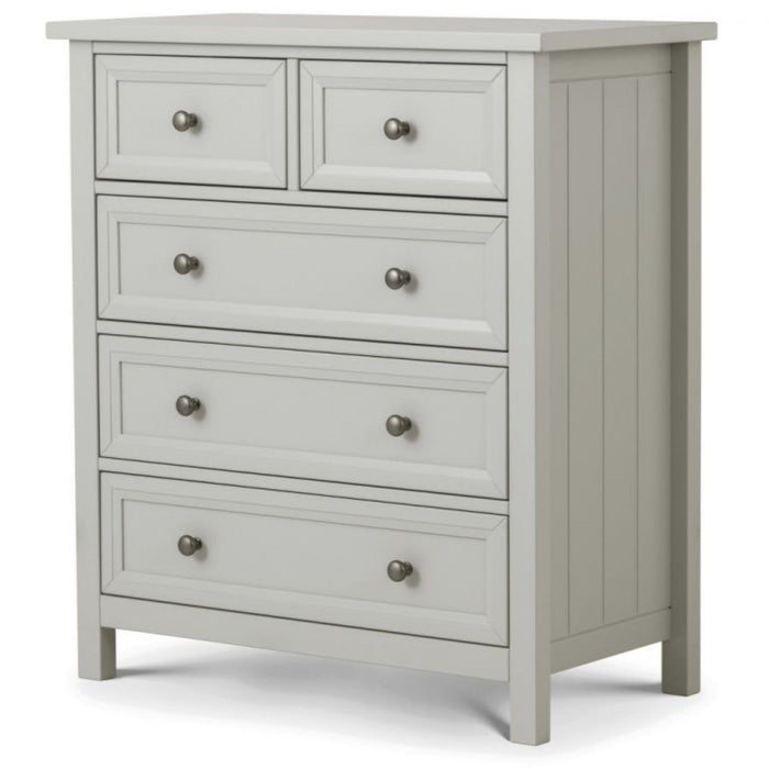 Maine 3+2 Drawer Chest - Dove Grey Chest of Drawers Julian Bowen V2 