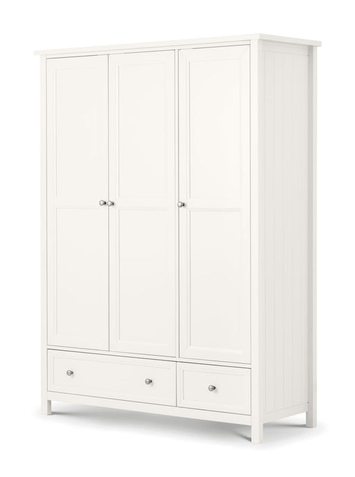 Maine 3 Door Combination Wardrobe - Surf White Wardrobe Julian Bowen V2 