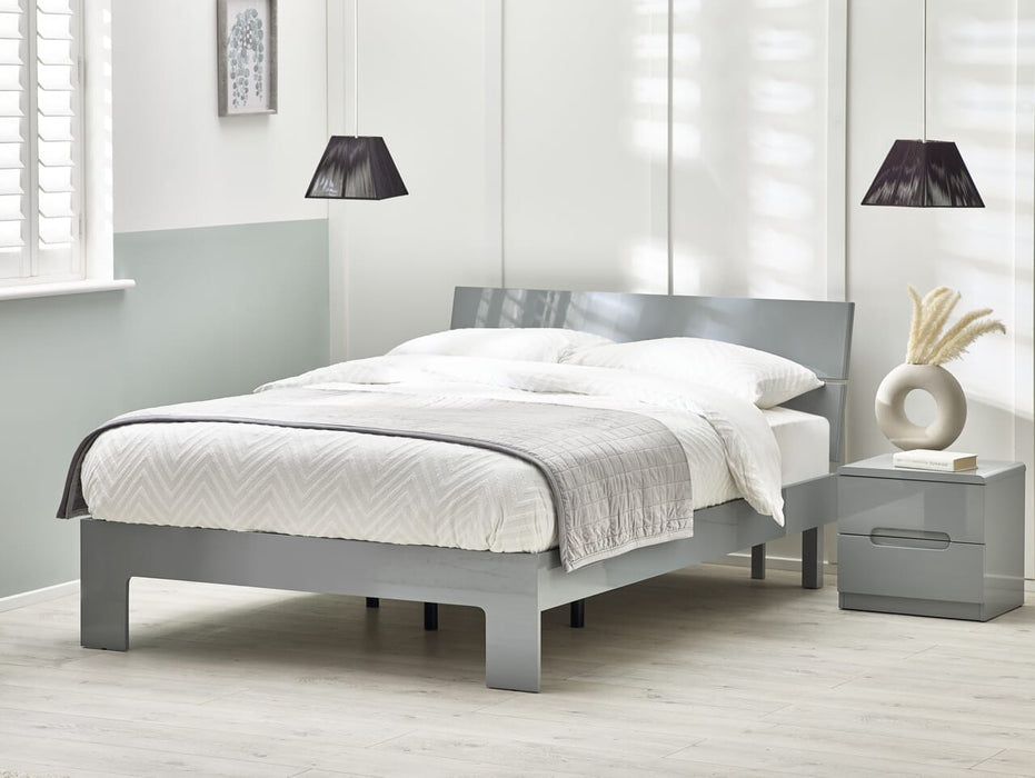 Manhattan Bed Frame 150Cm - Grey Bed Frames Julian Bowen V2 