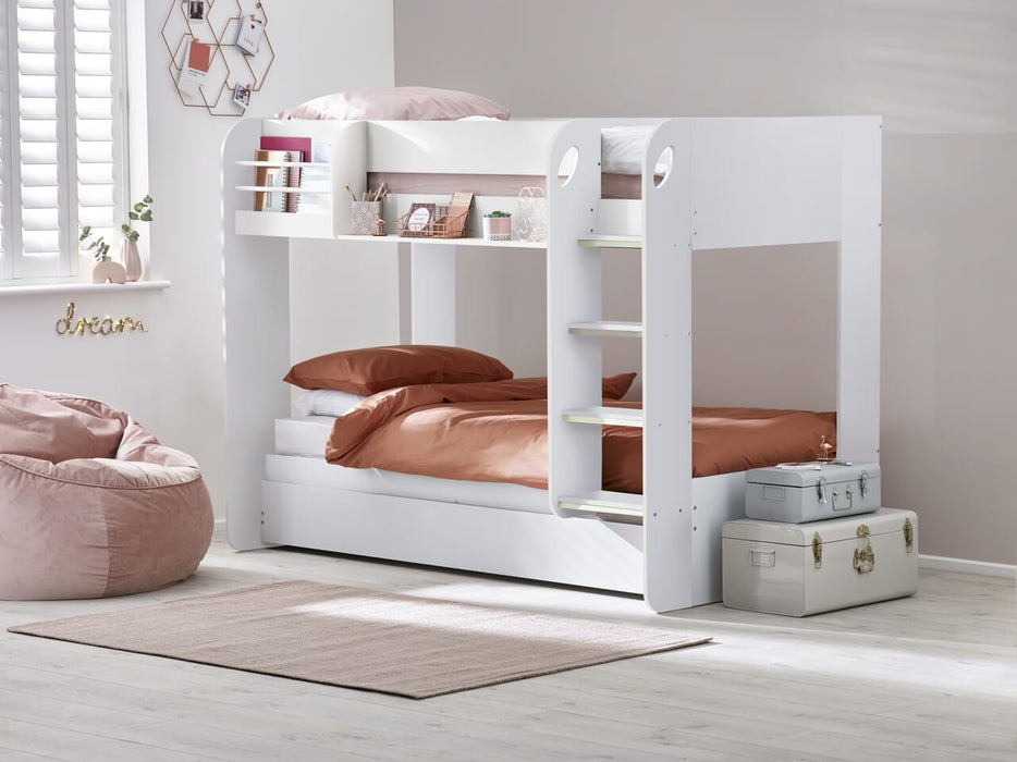 Mars Bunk & Underbed All White Bunk Beds Julian Bowen V2 