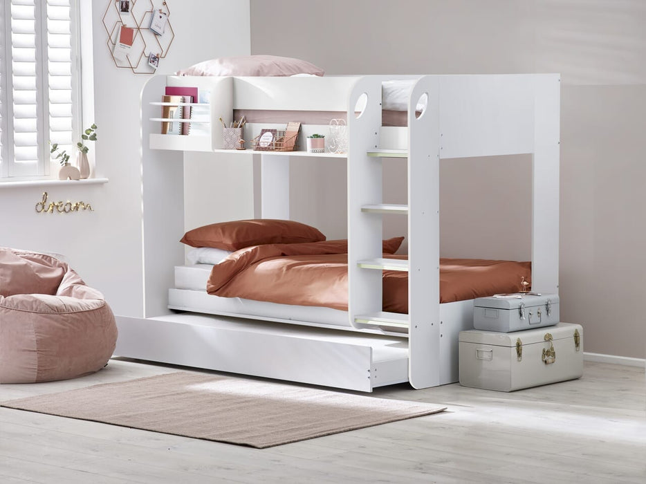 Mars Bunk & Underbed All White Bunk Beds Julian Bowen V2 