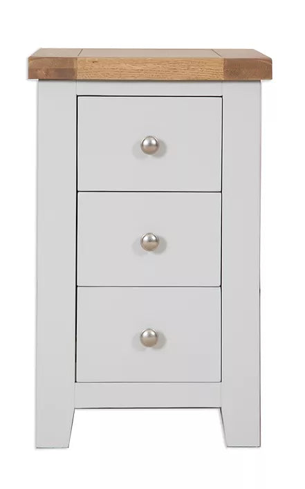 Melbourne French Grey Bedroom 3 Drawer Bedside Cabinet IFDV2 