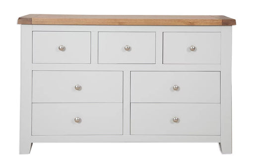 Melbourne French Grey Bedroom 7 Drawer Wide Chest IFDV2 