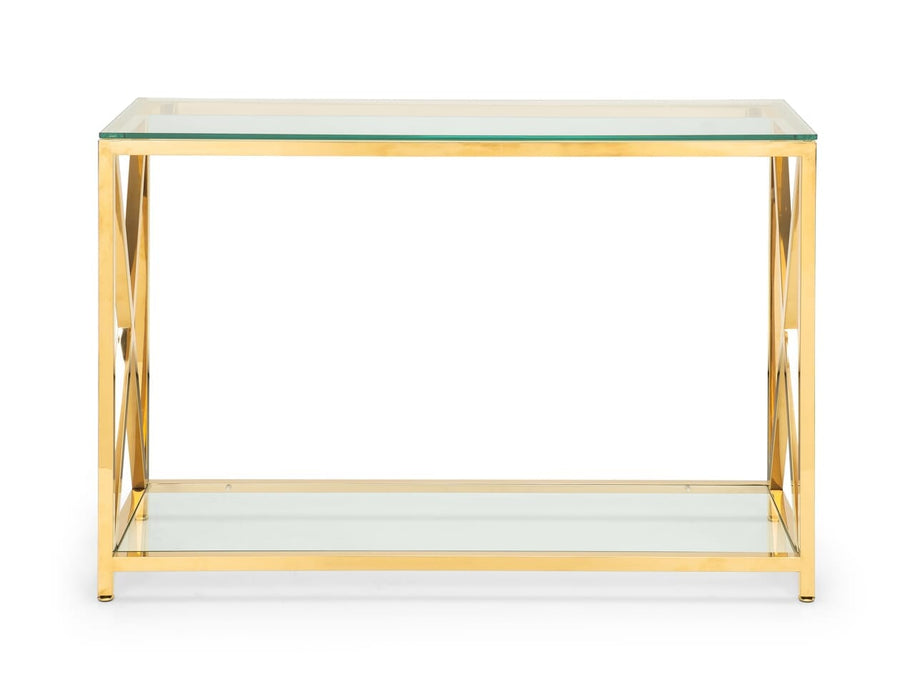 Miami Console Table - Gold Console Table Julian Bowen V2 