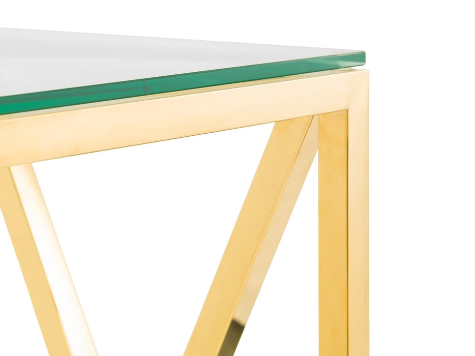 Miami Console Table - Gold Console Table Julian Bowen V2 