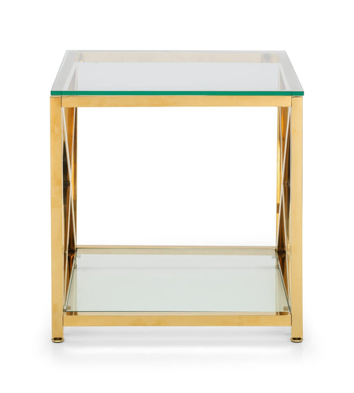 Miami Lamp Table - Gold Side Table Julian Bowen V2 