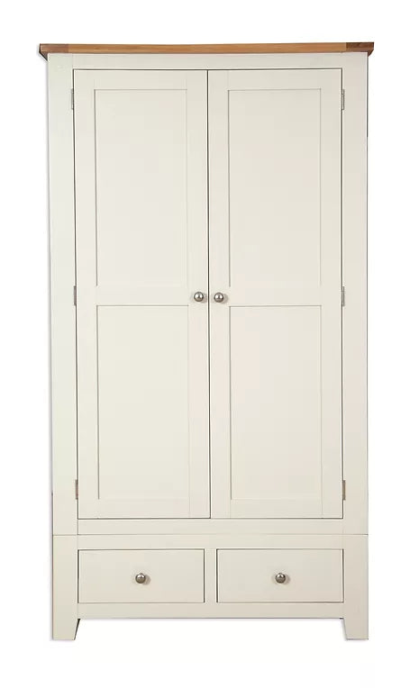 Melbourne Ivory Bedroom 2 Door 2 Drawer Wardrobe IFDV2 