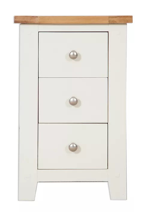 Melbourne Ivory Bedroom 3 Drawer Bedside Cabinet IFDV2 